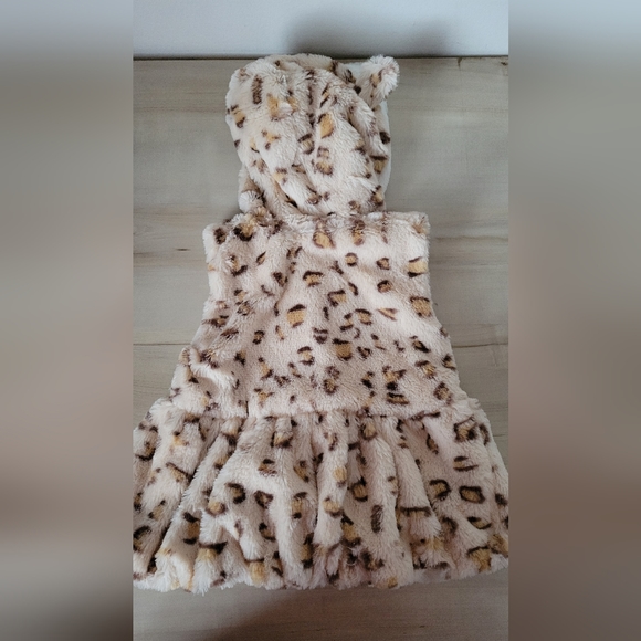 NWOT Leopard print faux fur hooded vest Kids - girls - Picture 4 of 4